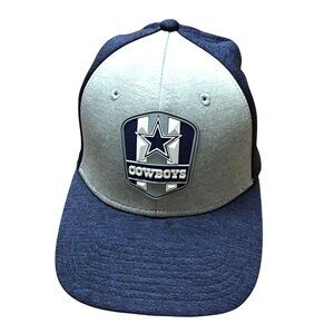 NEW ERA- NFL DALLAS COWBOYS STRETCH FITTED TEAM LOGO BLUE HAT-SIZE SMALL/MEDIUM